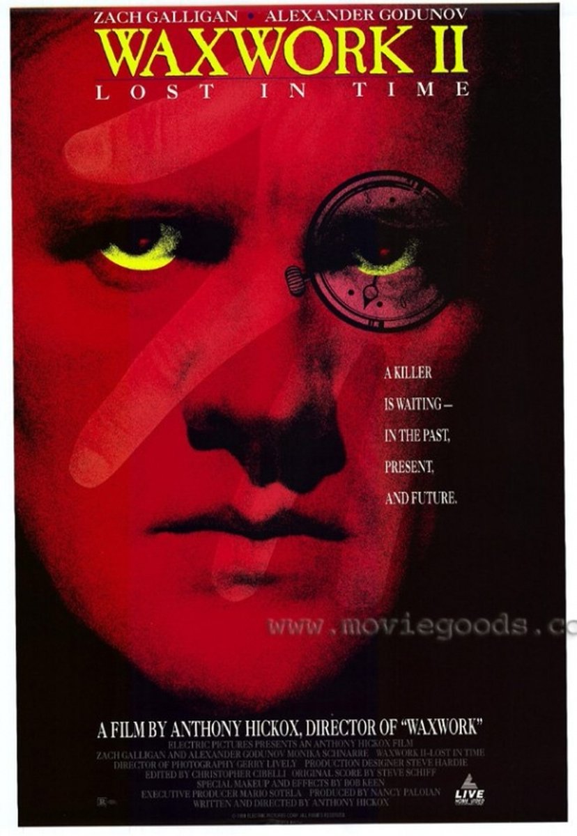 EugWSerra's tweet photo. On June 16, 1992, Waxwork II: Lost in Time premiered on video! #WaxworkIILostinTime #ZachGalligan #MonikaSchnarre #AlexanderGodunov #BruceCampbell #MartinKemp #PatrickMacnee https://t.co/hy6HgJJoR0