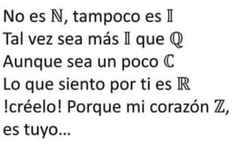 vcuevasc01's tweet photo. Qué es el amor para los matemáticos. https://t.co/ezyBU2ak95