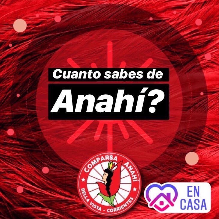 ComparsaAnahi's tweet photo. Participa de la trivia anahicera en nuestro Instagram. Dejanos tu comentario sobre que te gustaría ver. 💪🇲🇨 #quedateencasa  #rumbo30años #arribaanahi https://t.co/2KpO0eMpYs