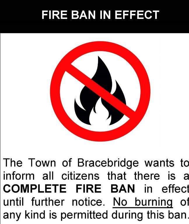 bracebridgefire's tweet photo. BURN BAN = NO 🔥 What about the backyard? NO 🔥The cottage? NO 🔥 An island? NO 🔥 To clean my yard? NO 🔥 Please #Bracebridge #Muskoka NO FIRES of any kind. https://t.co/oHgCtE8NUT