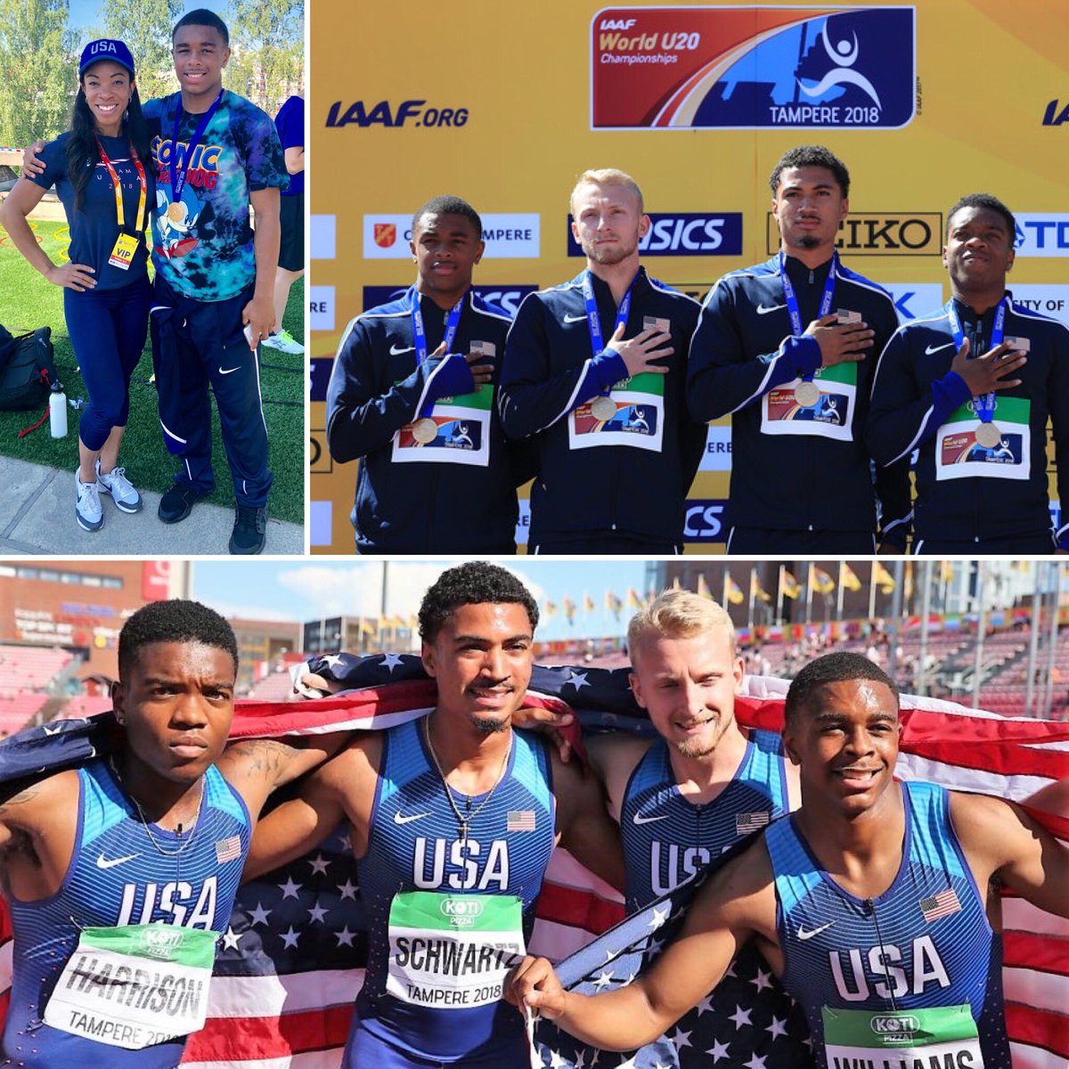 AndreaGreenFit's tweet photo. The virus silenced the starting gun for the track season.  No chance for Micah Williams to defend his outdoor 100M 10.21 and 200M 21.03 Oregon high school state records. 2018 he made the 4by100 U20 world team competed in Finland, won a gold medal. See attached tweet #SENIORNIGHT https://t.co/z0tHCMe6c6