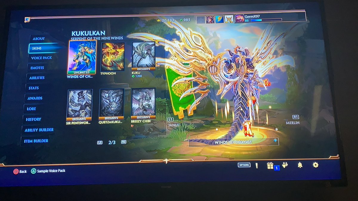 germxgotpacks's tweet photo. @SMITEGame @SMITESkinsFree @SmitePro best skin (KUKULKAN WINDS OF CHANGE) #smite #smiteskins #kukulkan https://t.co/i5HZ2Fr2KM