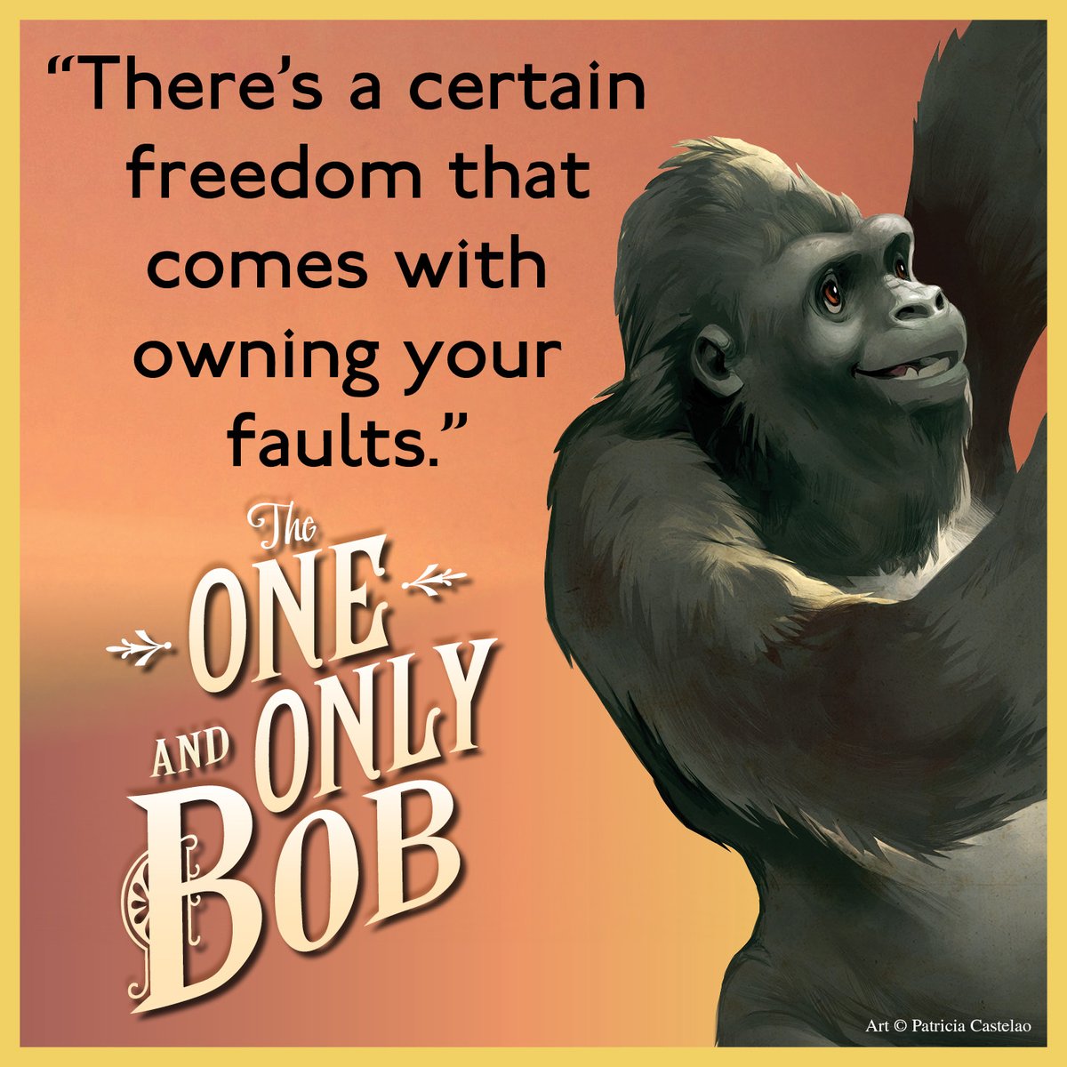 Bob faces down a lot in his book. Owls, floods, wolves, guilt, self-doubt.... But let me be the first to tell you: He's tougher than he looks.

Can't wait to share his story with you this week—complete with wonderful illustrations by Patricia Castelao. 

theoneandonlyivan.com/the-one-and-on…