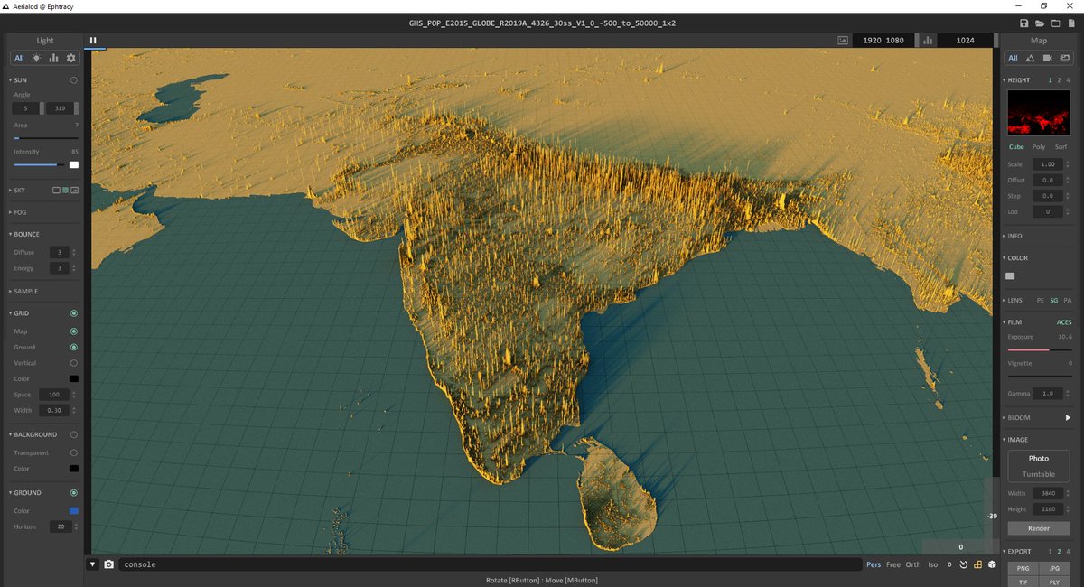 will bring this to a close soon when I post some views focused on India - here's what they look like before I leave them to render for 15-20 minutes - the outputs are 3840x2160 png files