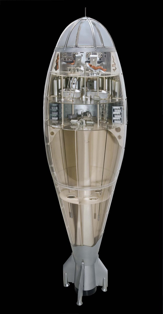 bruce_jeh's tweet photo. A model of the Tsiolkovsky-inspired space craft that would take humans to the moon in the 1936 Soviet movie, Cosmic Voyage. Credit: Smithsonian Air &amp; Space Museum https://t.co/DRsHRy8IhD
