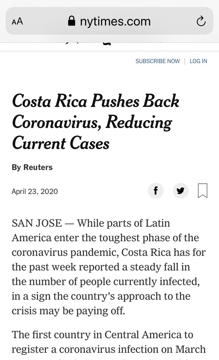 tabenavides's tweet photo. Wondering why Costa Rica has been able to successfully control COVID with a letality rate of 0.85? Abolishing the army, building a universal healthcare system, and investing 8% of the GDP in health and 6.3% in education had been the key factors. https://t.co/gjYZTFcir3
