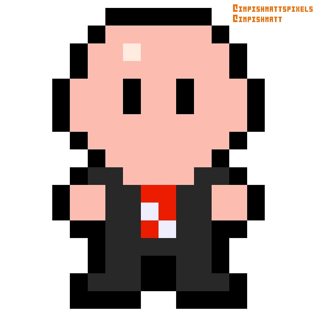 ImpyMattsPixels's tweet photo. Agent 47 (Hitman: Codename 47 - PC 2000)

#pixel #pixelart #gaming #retrogaming #Hitman #Agent47 #Eidos #EidosInteractive #IOInteractive https://t.co/aMFrFlZMq2