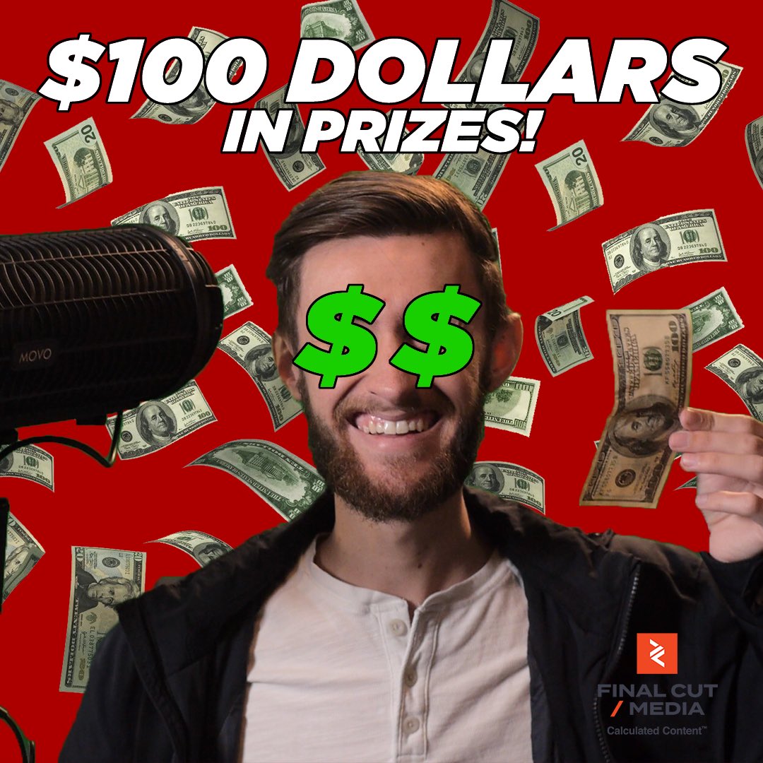cvfp209's tweet photo. We are thrilled to announce the prize pool has DOUBLED for the 2 minute film challenge! Thanks to @_finalcutmedia for sponsoring our challenge and always uplifting the local filmmaking community! We are so excited for your entries and cannot wait to see what you all will make! https://t.co/VN0ZpAZDJl