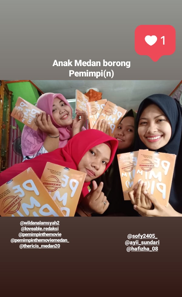 Anak Medan udah pada beli bang @wildanalamsyahh tinggal nunggu bedah buku di Medan setelah semua kembali normal... Aamiin ya Allah 😊❤️🌹