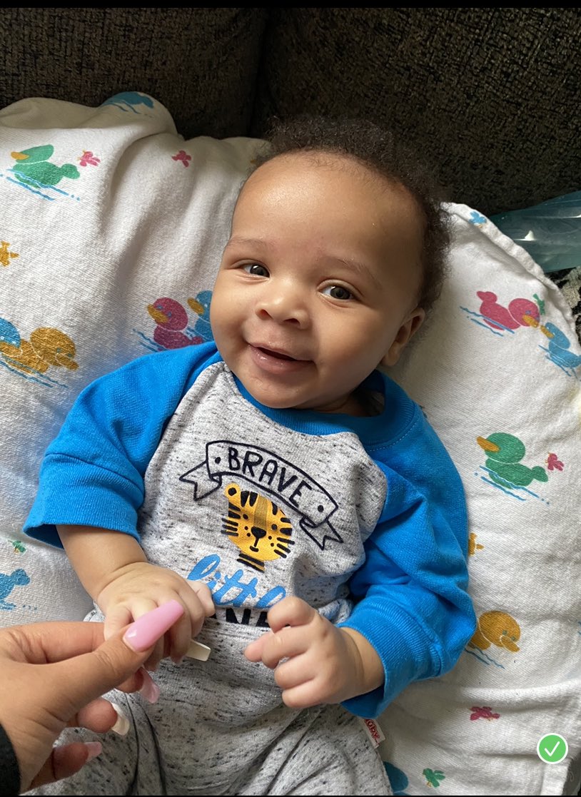 __Only1Moe's tweet photo. Daddy turned 4 months 😍😍 #BabyNas 💙 https://t.co/5loHVmZjPC