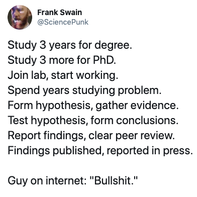 Axel Folio, PhD, TikTok "Digital Fentanyl" Dealer on X: "Ummmm just 3 years  for a degree and only 3 more for a PhD? Maybe the guy on the internet is  actually calling