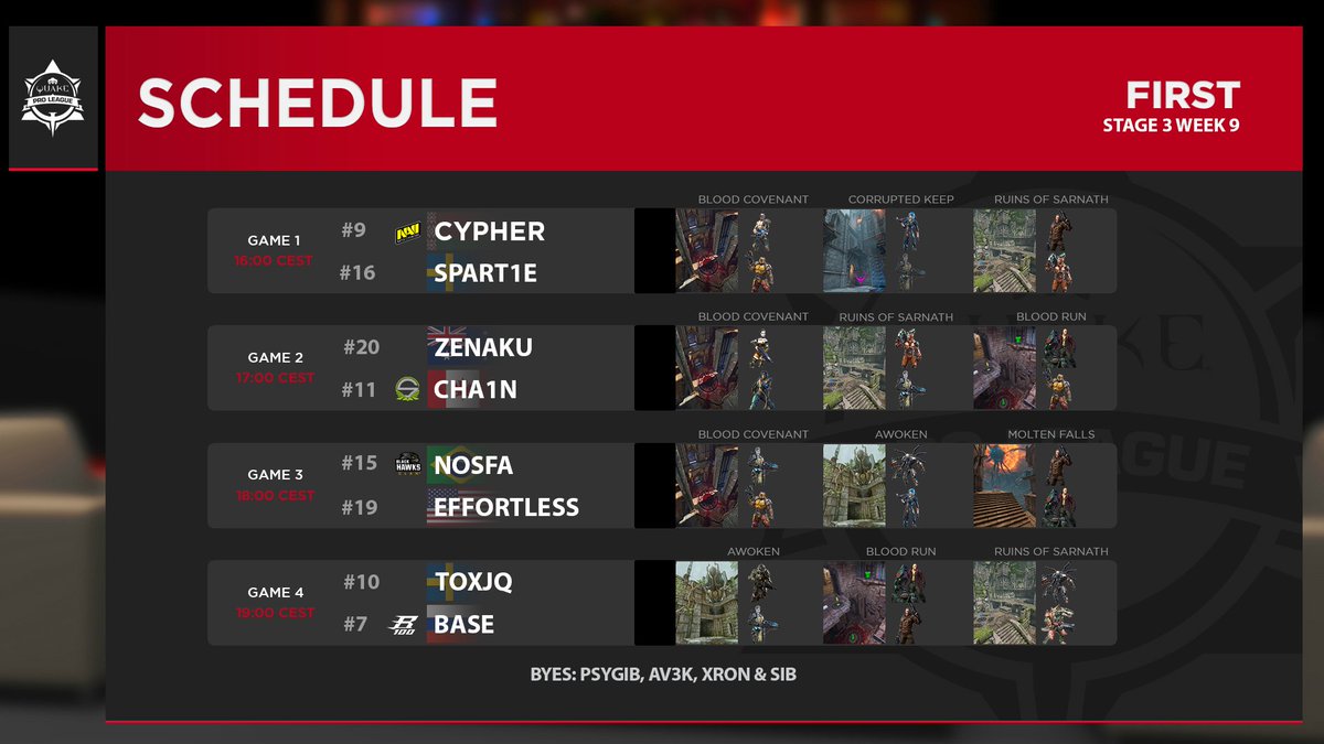 This week's  #QuakeProLeague dont miss!