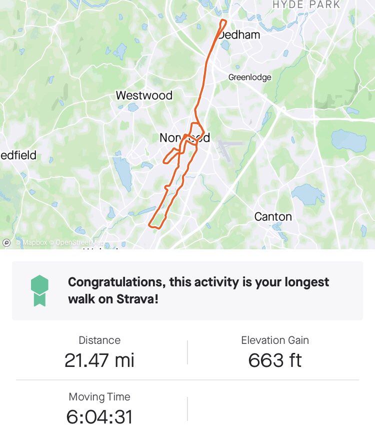 That’s a wrap folks!  My 20+ miles are in the books!  Thank you to everyone who supported me and my passion for feeding our neighbors!
#WalkForHunger #MakeHungerHistory
#SocialDistancing
#DaniWalks #ProjectBread
support.projectbread.org/goto/DaniWalks