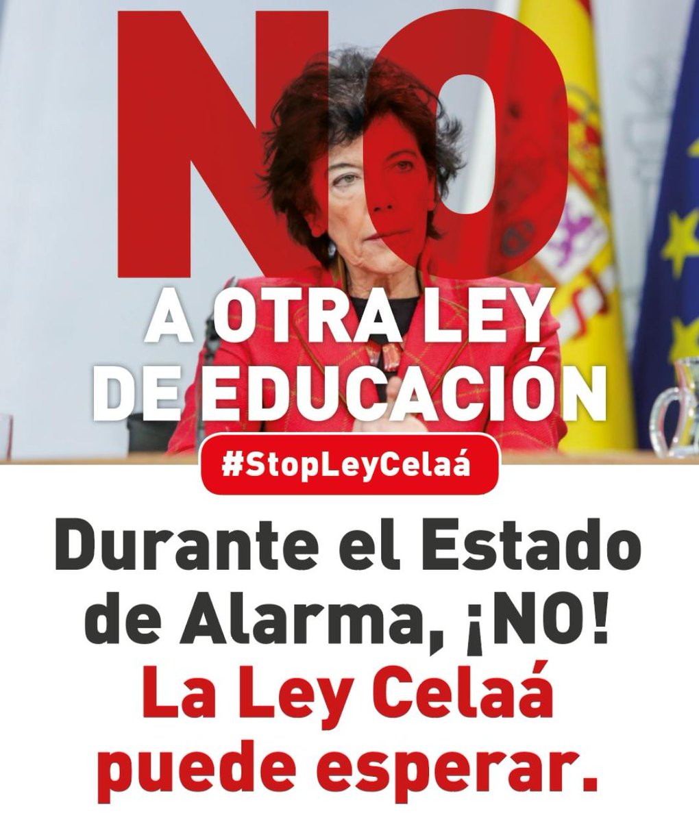 BaEduca's tweet photo. Con la pandemia nuestras prioridades han cambiado señora .@CelaaIsabel ¿las suyas no?
 #StopLeyCelaa @educaciongob #ReliEsMas https://t.co/GcLTFfABBd