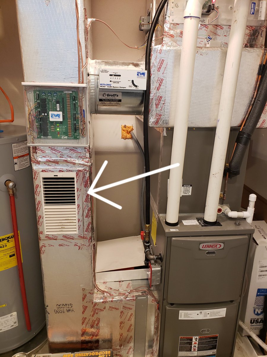 timothyian's tweet photo. @WelterHeating New construction with dual zone gas furnace. Could you tell me why this intake is here and why I would open or close it? Thanks. https://t.co/4cM69n1cid