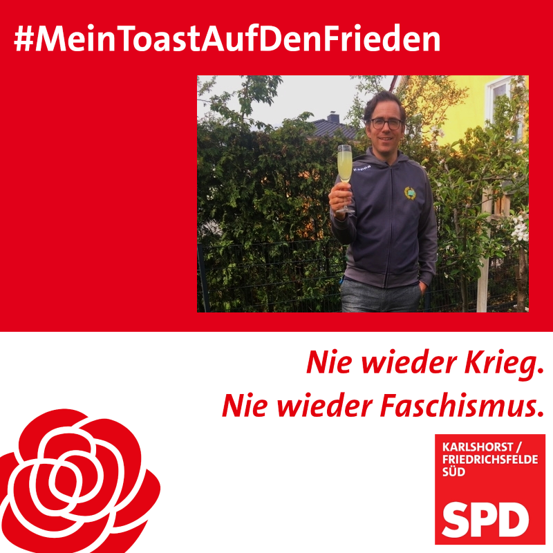 #MeinToastAufDenFrieden von Ola Hebrant in #Karlshorst: 

„Lügen können Kriege in Bewegung setzen, Wahrheiten hingegen können ganze Armeen aufhalten“, sagte Bismarck. Durch Wahrheit wahren wir den Frieden!

#8Mai
#TagderBefreiung