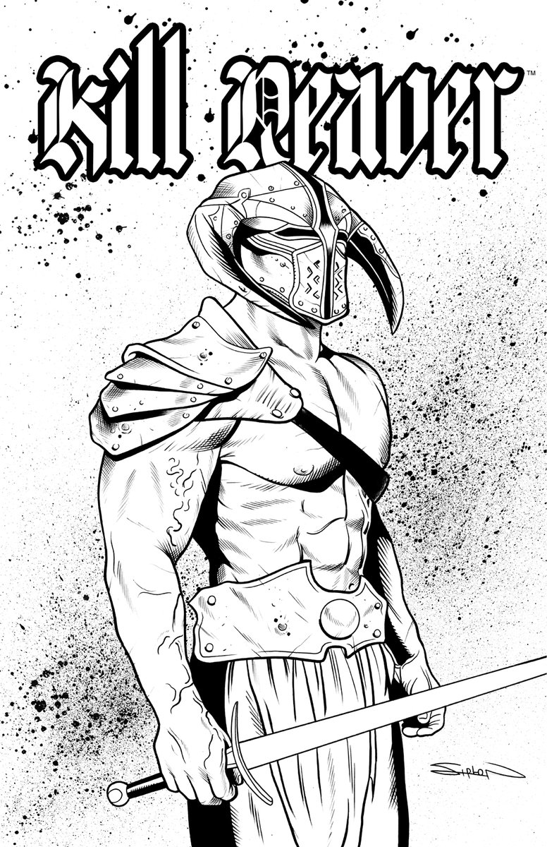 randysiplon's tweet photo. Promo piece for my new comic Kill Reaver. He's a nice fella! I'm looking for a #colorist to work with on this piece and possibly the entire series. Hit me up! #art #comics #comicart #indiecomics #drawingcomics #makingcomics #ComicsGate #ComicsLove #NoHate #coloristwanted https://t.co/Q55zuACPXN