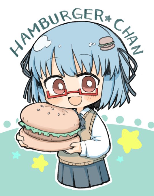 「前髪 ハンバーガー」のTwitter画像/イラスト(古い順)