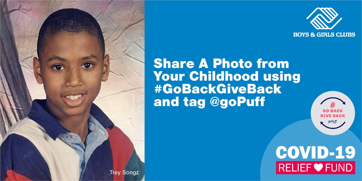 BGCA_Clubs's tweet photo. Can you guess who this Club alum is? Share your answer with us!
We’re challenging you to post your own throwback! For every photo posted tagging @gopuff, and using #GoBackGiveBack, @gopuff will donate $5 to our COVID-19 Relief Fund. https://t.co/wklQxQ81X8