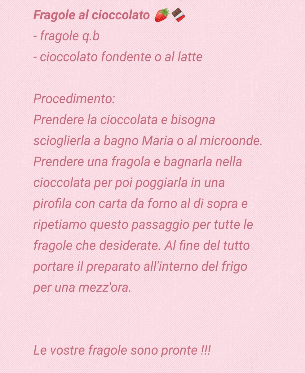 cucinaconromeo's tweet photo. Uhuh qualcuno ha detto nuova ricetta? Eccola!! 

Veloce e facile, molto buone.🍓🍫 https://t.co/ttR8loAq3S