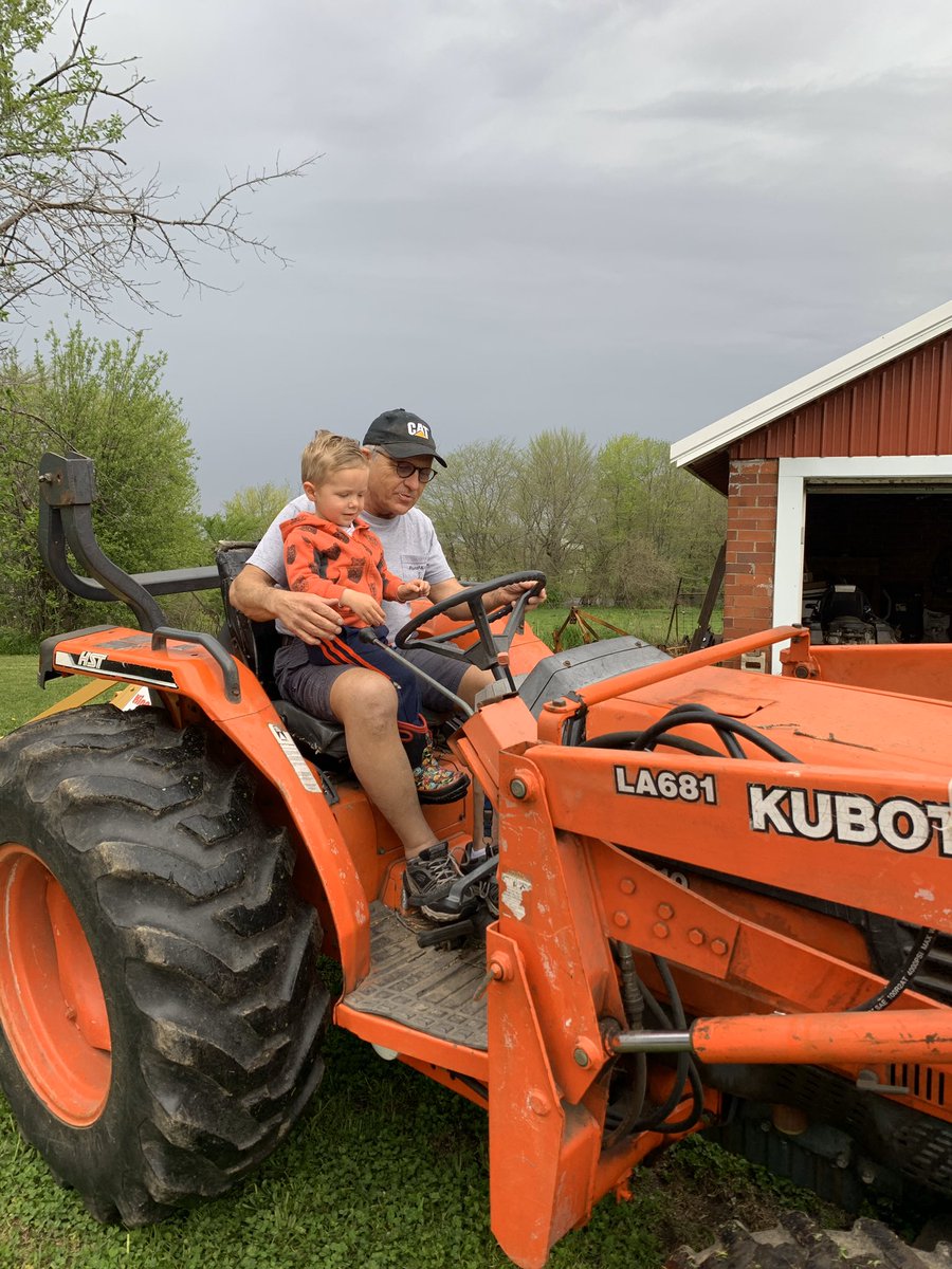 Exploring at Papa's farm!