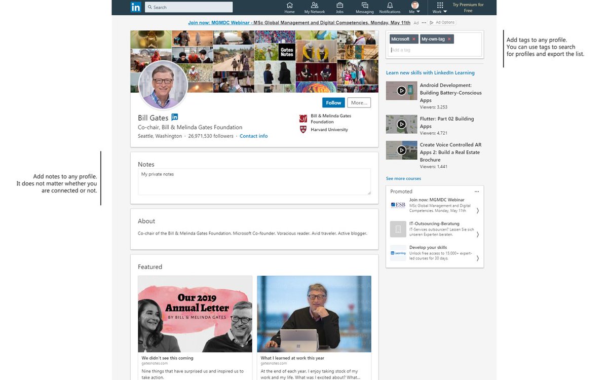 DigniticeMe's tweet photo. I just started my own #chromeExtension to improve my contact management with #LinkedIn. I love LinkedIn, but I miss some basic features like notes and tags. What do you think? What functions do you miss? https://t.co/JLhxmAPw4e