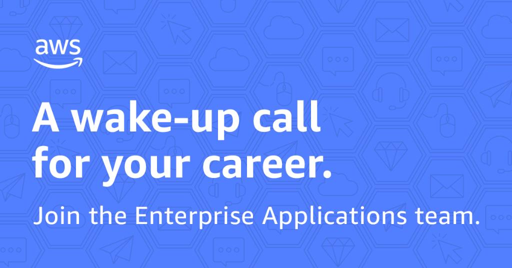 awscloud's tweet photo. The AWS Applications team builds powerful, intuitive &amp; market-defining applications. Join the team &amp; play a key role in developing the next generation of applications that will be used by millions of people every day. https://t.co/LLK15yBLzH https://t.co/k3ZeTzgUS7