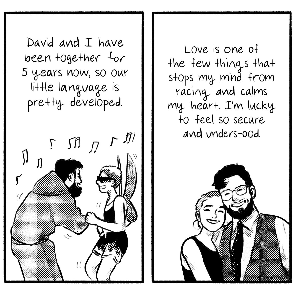 ? David and I ? an #autobiocomic about love on my 5 year anniversary!! 