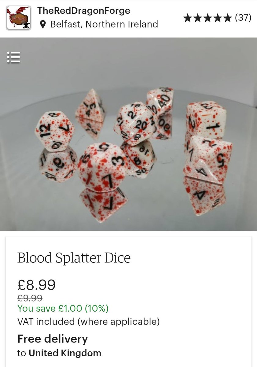 Spill the blood of your enemies so much it covers your dice
#dnd #dice #dnddice 
Links in the bio..