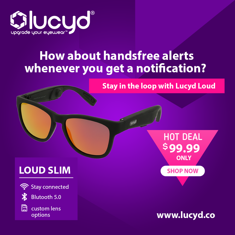 LucydGlasses's tweet photo. What can Lucyd Loud do to make your day better? How about handsfree alerts whenever you get a notification? Stay in the loop with Lucyd Loud. #alerts #pushnotes #upgrade https://t.co/3pVAIYvJcO https://t.co/7Ryaq8xHV9