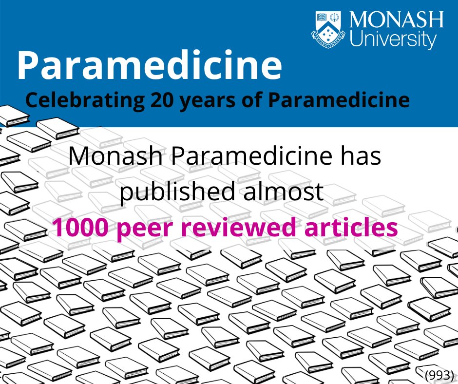monash_para's tweet image. Looking back at some more of our 20-year achievements; thanks to everyone involved in this and help build a unique body of knowledge for paramedicine.   #paramedicine #publications #bodyofknowledge @MonashUni @Monash_FMNHS @SPAHCMonash