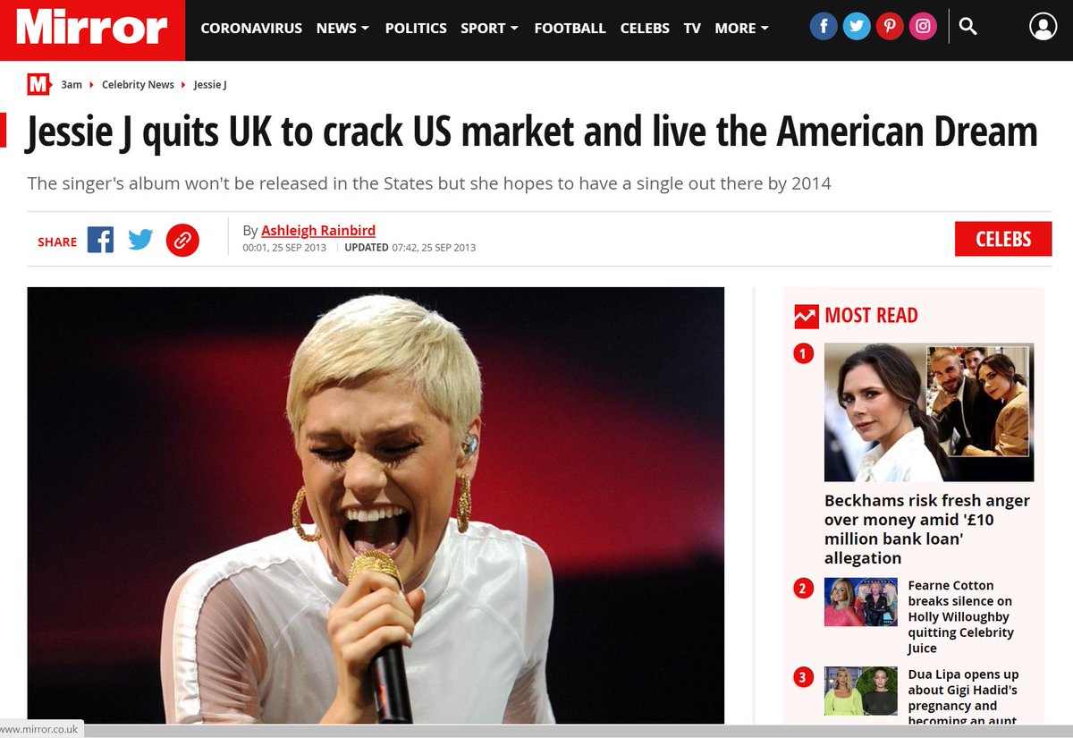 around this time Jessie relocated to the US both to appease her label, and to escape the toxic British media