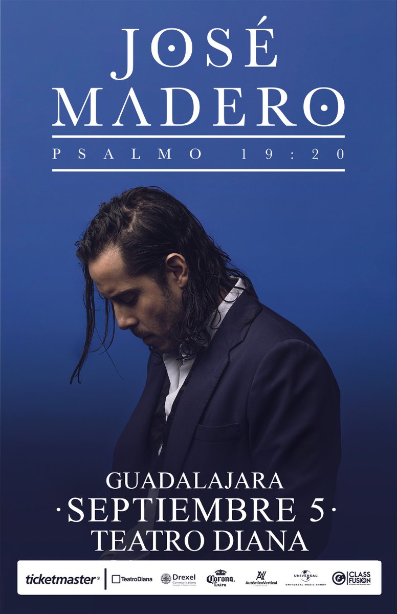 ClassMusic's tweet photo. #Psalmo1920 reagendado: 

Sábado cinco de septiembre en @teatrodiana, Guadalajara, @jose_madero en vivo. 

Boletos disponibles: https://t.co/nGYB3JgOzx 

¡Te vemos en el show!

@RoxDrexel @MemoClass https://t.co/U1RyKiEr2g