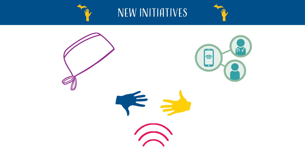 Last week we added *3 more* initiatives to our ever-growing list!
(1) The <a href="/COVIDCapCrew/">COVID Cap Crew - MI</a>: sewing home-made surgical caps for healthcare workers
(2) Geriatric Education on Telehealth Access (GET Access)
(3) <a href="/UMFamilyMed/">U-M Family Medicine</a> Patient Outreach

#ThankYou for supporting us week after week!