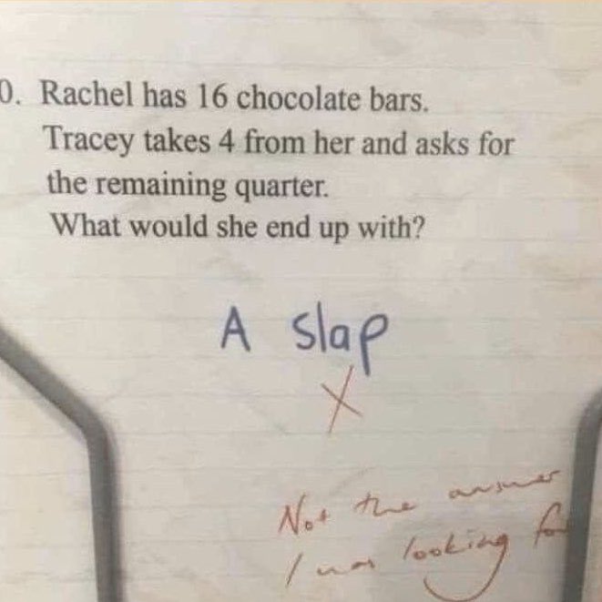 Steven Universe characters as incorrect test answers, A THREAD