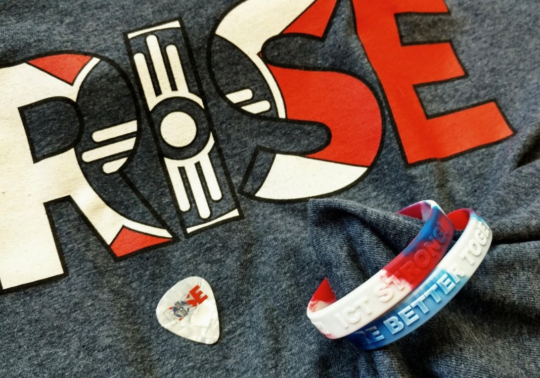 ICTMakers's tweet photo. This week, from Monday thru Saturday, you can get our RISE T-shirt (sizes Small thru 3XL) + 1 RISE guitar pick + 2 ICT STRONG bracelets (1 for you and 1 for a friend!) - up to a $38 value for $28!

Quantities are limited, so please call The Health Connection to reserve yours. https://t.co/ATm8EidxYY