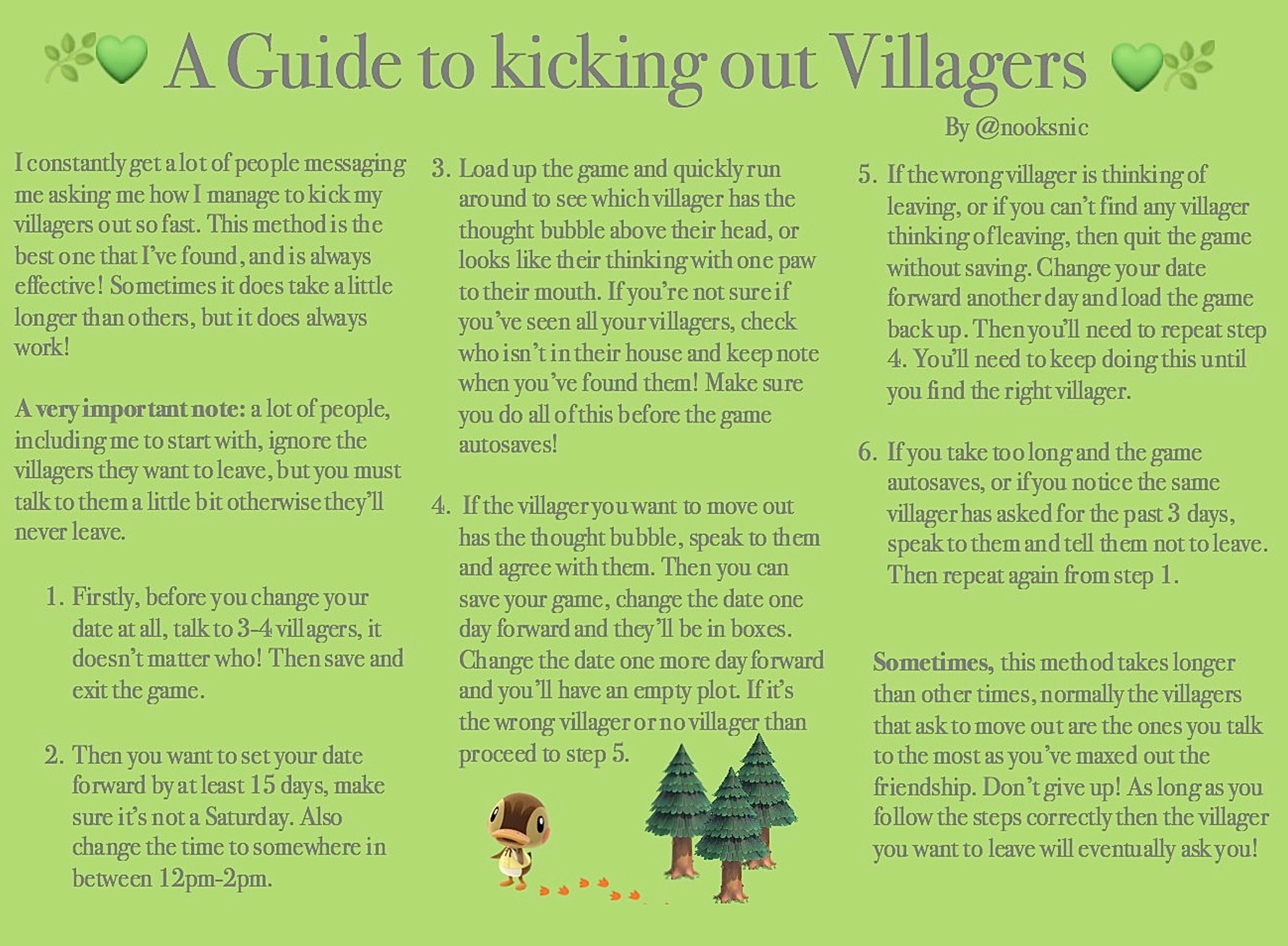 Nic On Twitter A Guide To Kicking Out Villagers If You Struggle To Kick Out Villagers Or You Just Want To Try A New Method I Ve Written Down The A