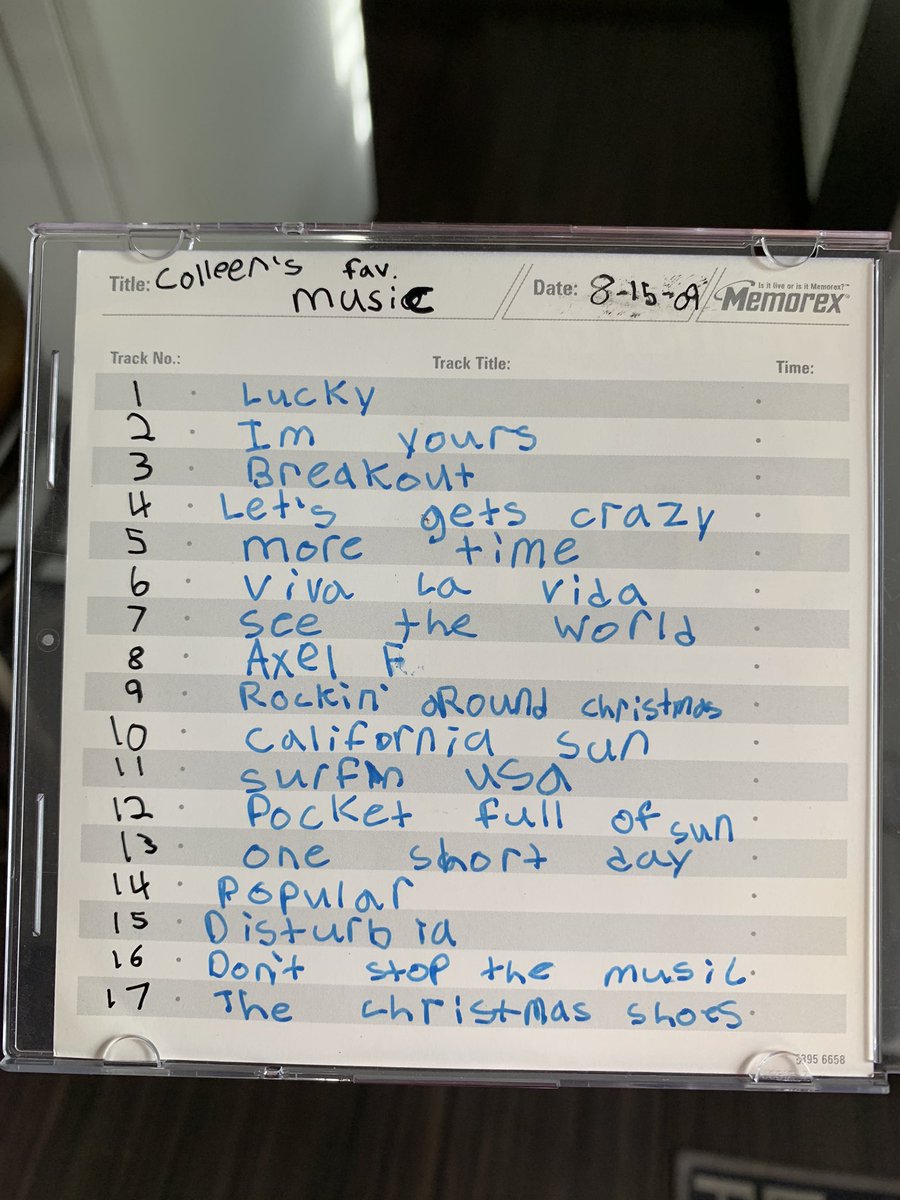 colleenradgers's tweet photo. why does everyone keep making playlists ?!? i’ve already made the perfect one! you can all calm down now! https://t.co/7YEwRGOKMi
