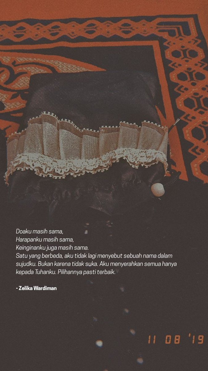 Ketika mungkin terasa cape untuk mendoakan dan tanpa ada perubahan, entahlah memang ini yg terbaik ataukah Allah punya rencana sendiri.