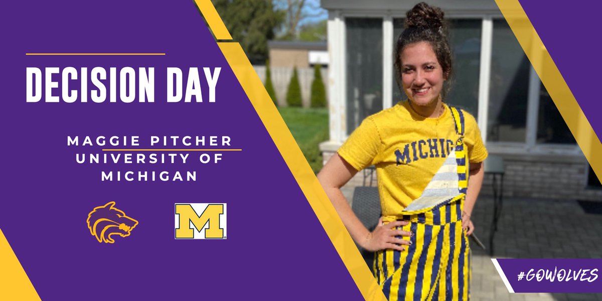 BayCityCentral's tweet photo. Congrats to Maggie Pitcher who is heading to the University of Michigan this fall. #idecided #MiDecisionDay #GoWolves #wolfpackpride https://t.co/OxkIYIhpGT