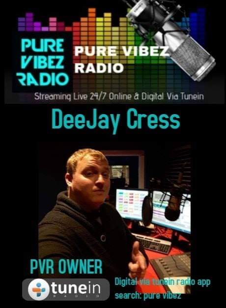 PureVibez1's tweet photo. PURE VIBEZ RADIO
OnAirNow: DeeJay Cress Presents The Anything Goes Show 11Pm-Late
Online(TemporaryLink): https://t.co/DyLiRbPib9
Digital Via Tunein Search: pure vibez 
Facebook: pure vibez radio
Twitter: @purevibez1
Instagram: purevibezradio
TikToc: purevibezradio https://t.co/i6SYdvhCx1