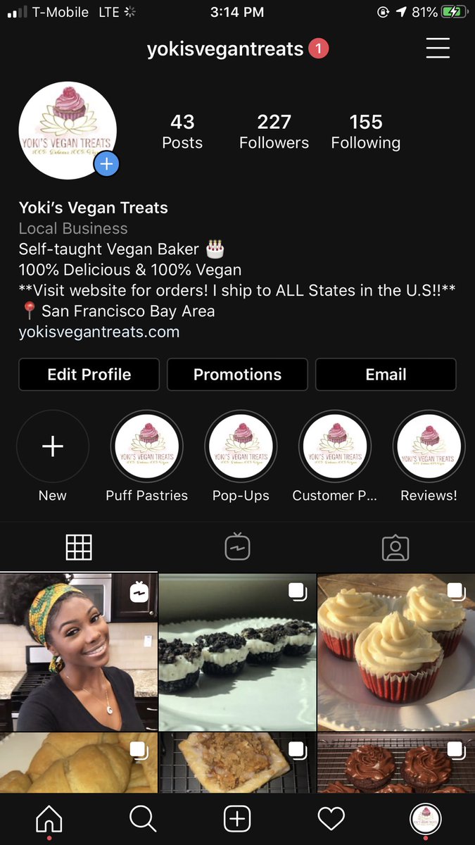 Hey guys!! I also have a vegan dessert business!! I make cake jars, cinnamon Rolls, Cheesecakes and more!! Check me out on Instagram @ Yoki’s Vegan Treats and visit my site for orders   http://yokisvegantreats.com 