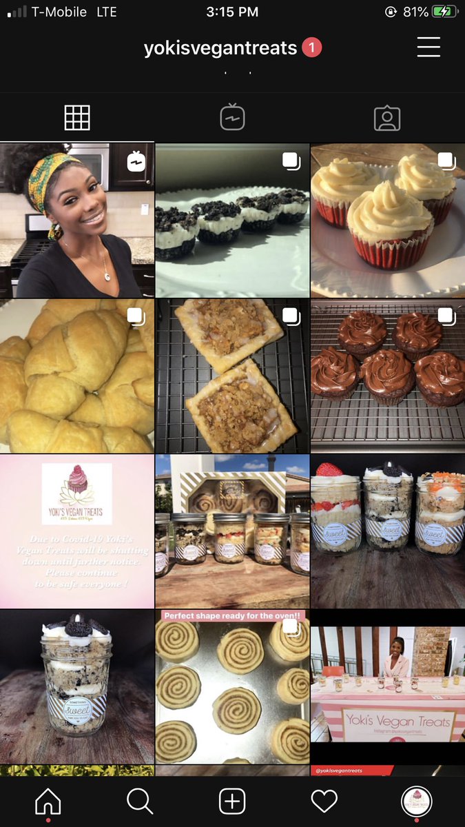 Hey guys!! I also have a vegan dessert business!! I make cake jars, cinnamon Rolls, Cheesecakes and more!! Check me out on Instagram @ Yoki’s Vegan Treats and visit my site for orders  http://yokisvegantreats.com 