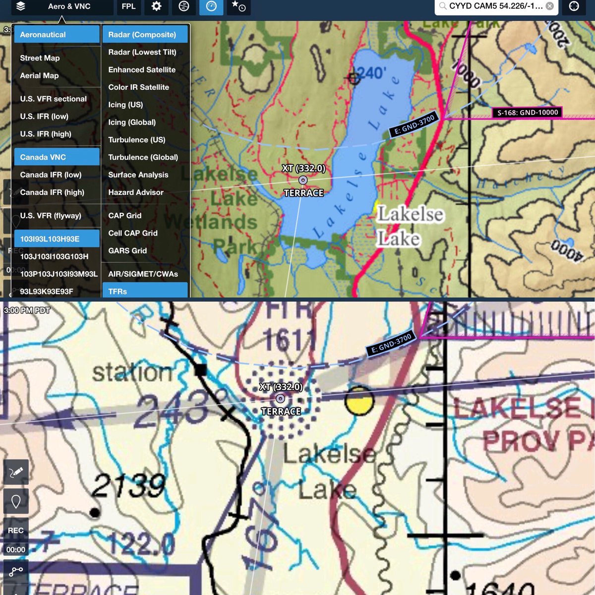 Question for ⁦@navcanada⁩. Why does Lakelse Lake not appear as a body of water on the Kitimat VNC?