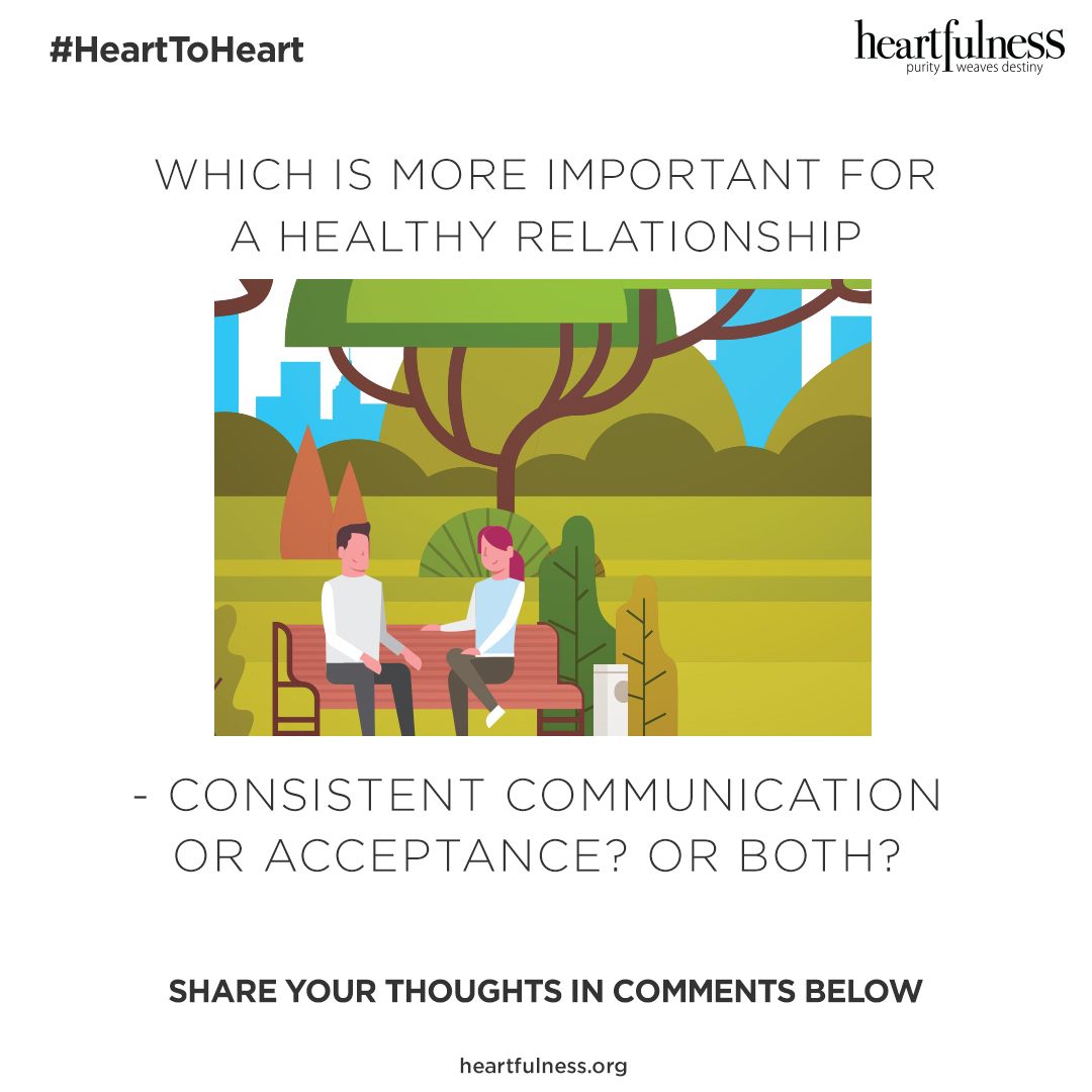 heartfulness's tweet photo. Relationships last when there is acceptance and they grow with consistent communication. Which do you think plays a more important role? Share your thoughts below.

#acceptance #heartfulness #mindfulness #relationships #selflove #90daysofheartfulness #compassion #love https://t.co/wRHFoM6XgP