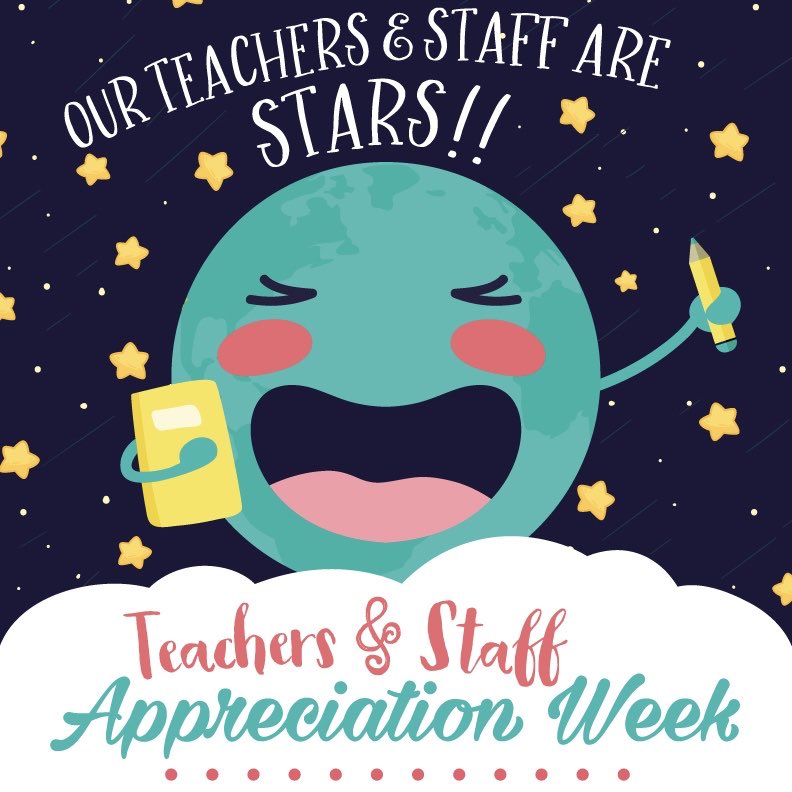 vistamiddle's tweet photo. Yay! ๐ซMay 4-8 is Teacher & Staff Appreciation Week๐!!! ๐๐ฝLetโs express how deeply thankful we are for their outstanding service๐จ๐ฝโ๐ซ๐ฉ๐ฝโ๐ซ, care๐ป, hard work๐, dedicationโฐ, and more๐! #VistaRocks #VaqueroPride #TeacherStaffAppreciation #Teacher #Staff #Gratitude #Thankful ๐ฅ๐ค ๐ https://t.co/AuWgYr37Gh