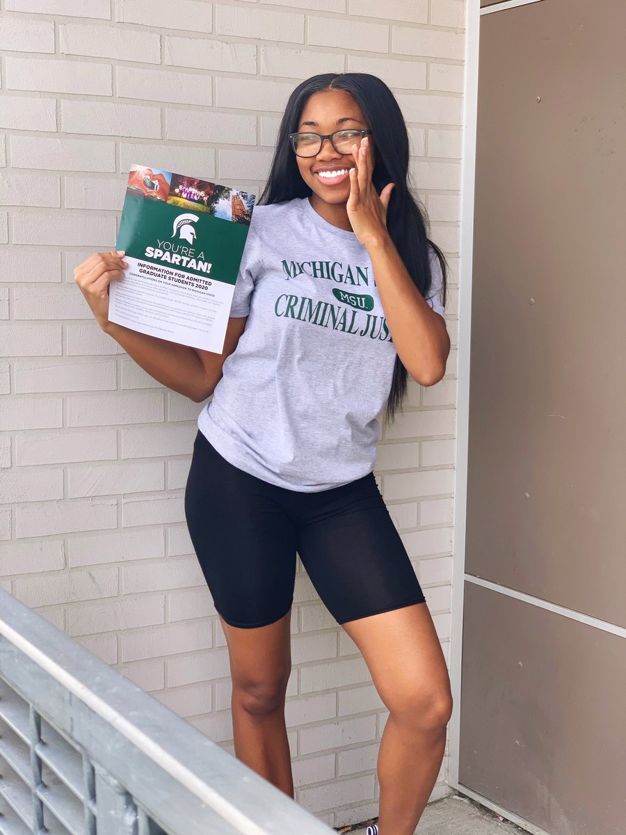 kaelyn_sanders's tweet photo. you are now looking at your newest michigan state university criminal justice doctoral student and national science foundation graduate research fellow๐คฉ #gradbae #imsorry https://t.co/T94etarPAs