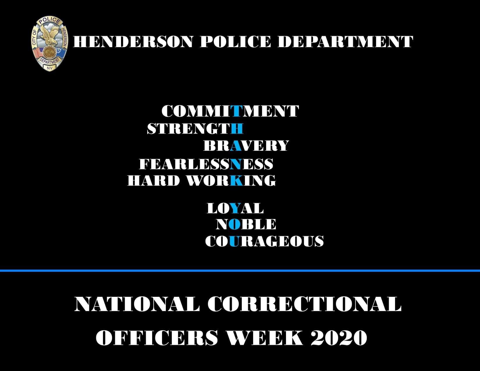 Henderson Police on Twitter "During National Correctional Officers