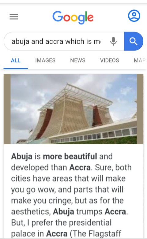 CollinsSimeon1's tweet photo. Google has said it all you can't compare a hut and a big mansion #GhanaVsNaija https://t.co/9dlWstKRVT