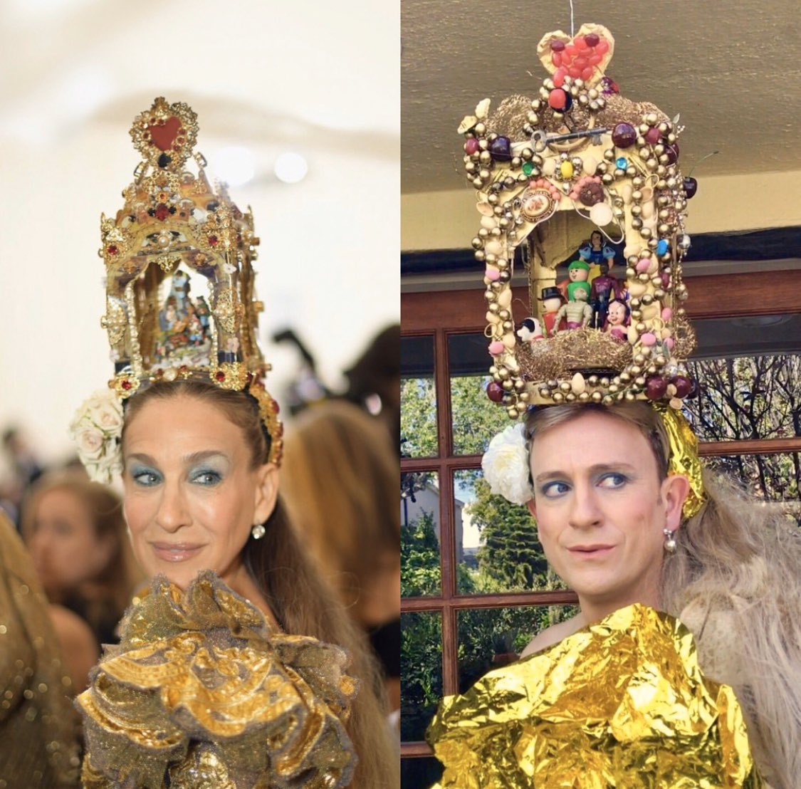 tomlenk's tweet image. Sarah Jessica Pasta
#MetGalaChallenge @voguemagazine #LenkLewkForLess